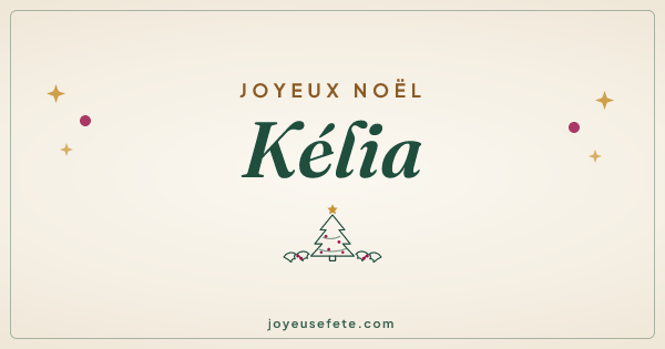 Image « Joyeux Noël Kélia » au format large