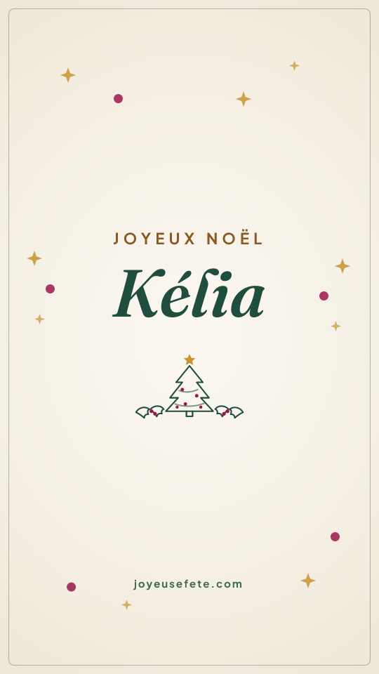 Image « Joyeux Noël Kélia » au format story