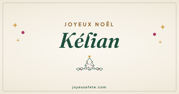 Image « Joyeux Noël Kélian » au format large