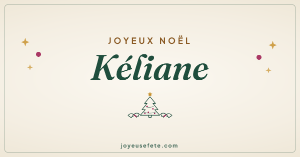 Image « Joyeux Noël Kéliane » au format large