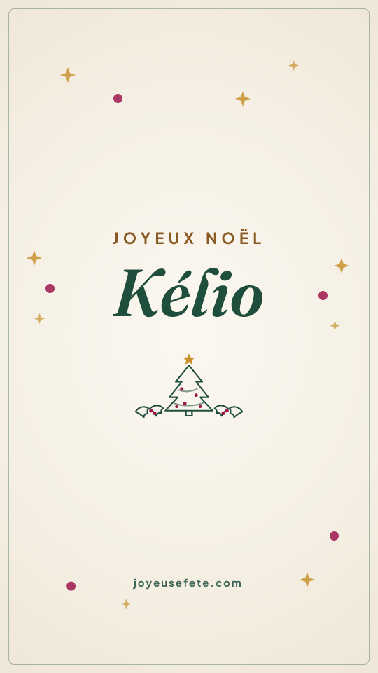 Image « Joyeux Noël Kélio » au format story