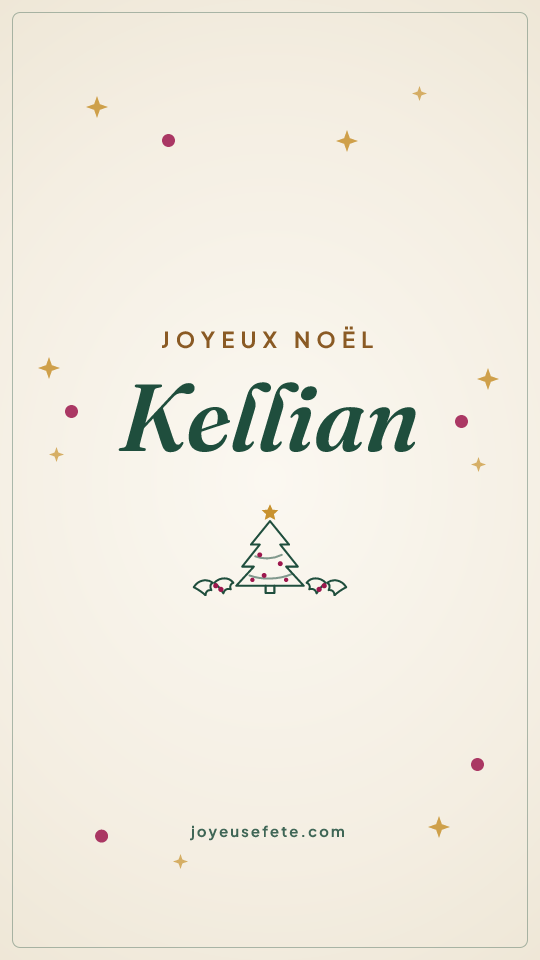 Image « Joyeux Noël Kellian » au format story