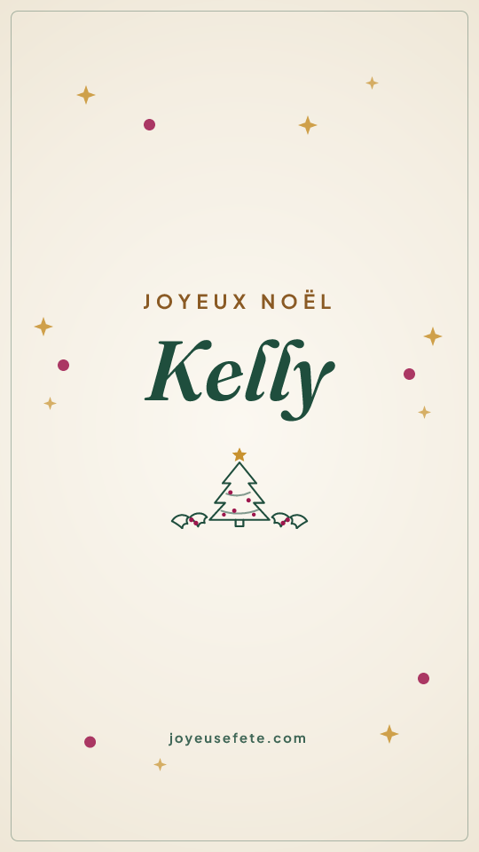 Image « Joyeux Noël Kelly » au format story
