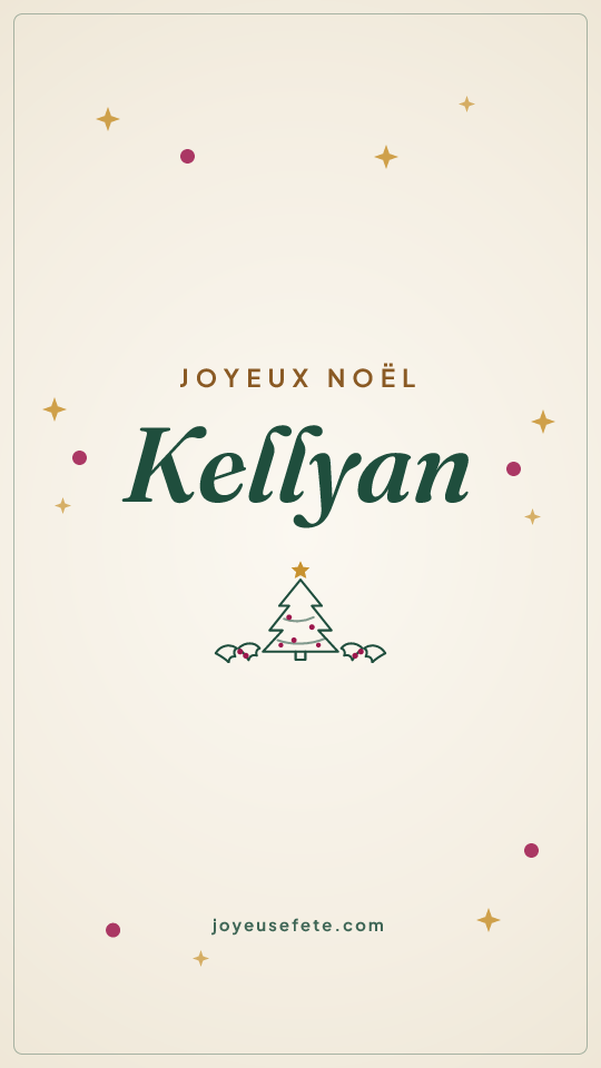 Image « Joyeux Noël Kellyan » au format story