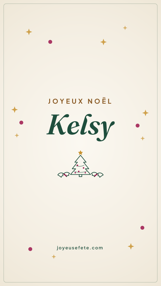 Image « Joyeux Noël Kelsy » au format story
