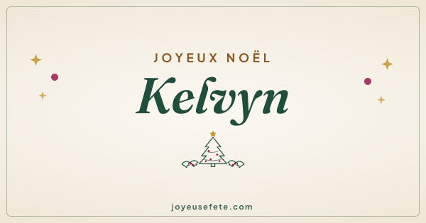 Image « Joyeux Noël Kelvyn » au format large