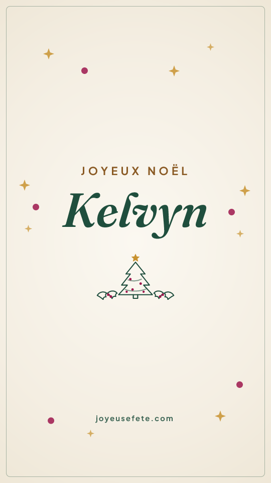 Image « Joyeux Noël Kelvyn » au format story