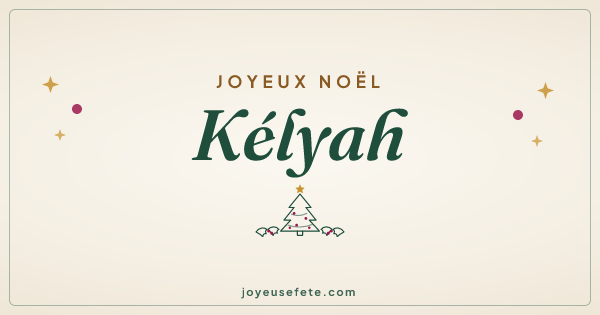 Image « Joyeux Noël Kélyah » au format large