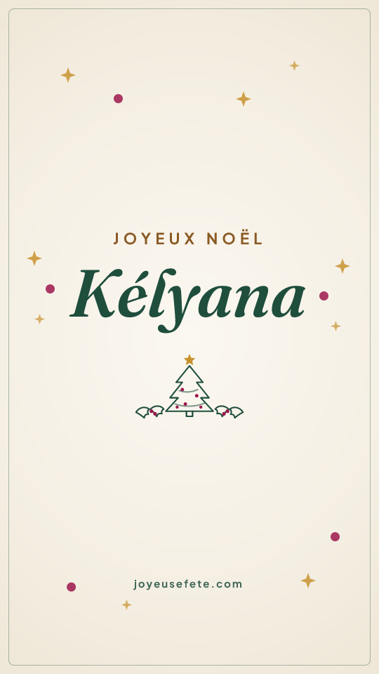 Image « Joyeux Noël Kélyana » au format story
