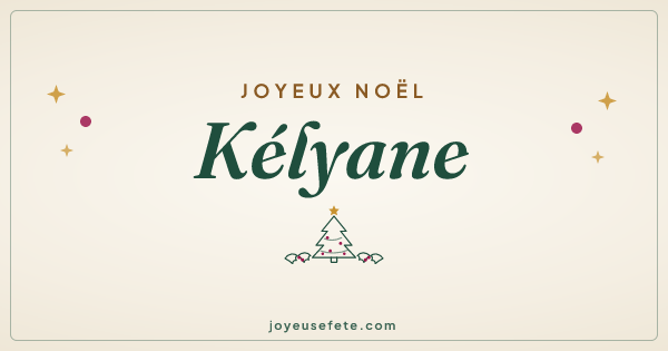 Image « Joyeux Noël Kélyane » au format large