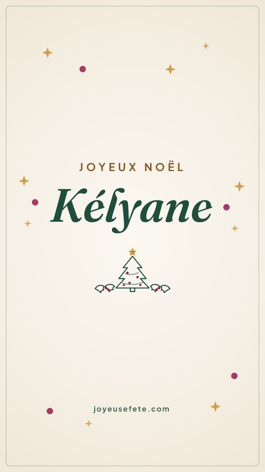 Image « Joyeux Noël Kélyane » au format story