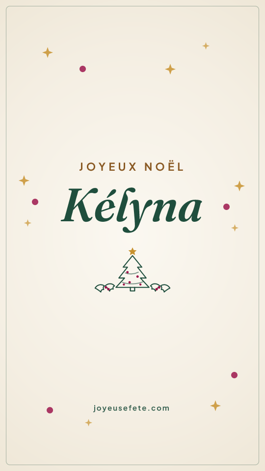 Image « Joyeux Noël Kélyna » au format story