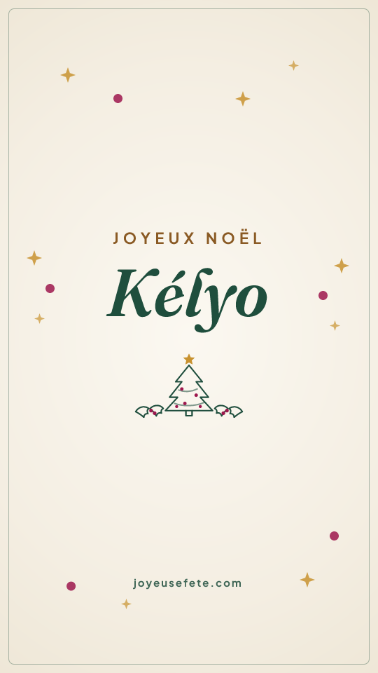 Image « Joyeux Noël Kélyo » au format story