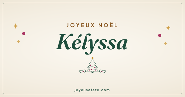 Image « Joyeux Noël Kélyssa » au format large