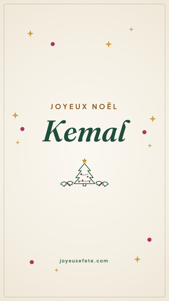 Image « Joyeux Noël Kemal » au format story
