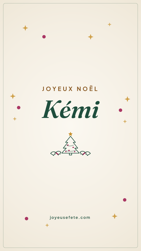 Image « Joyeux Noël Kémi » au format story
