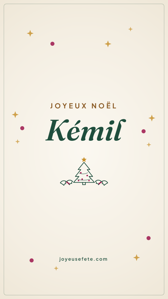 Image « Joyeux Noël Kémil » au format story
