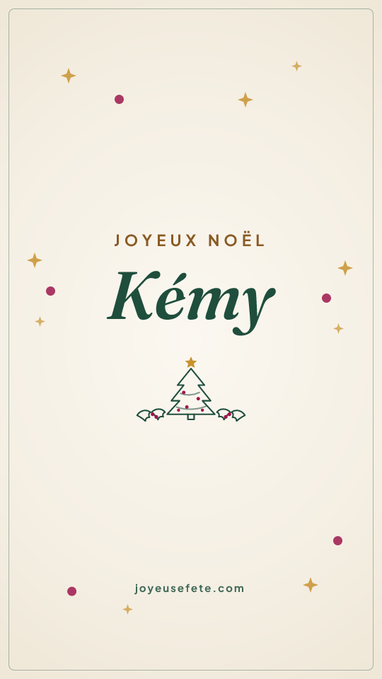 Image « Joyeux Noël Kémy » au format story