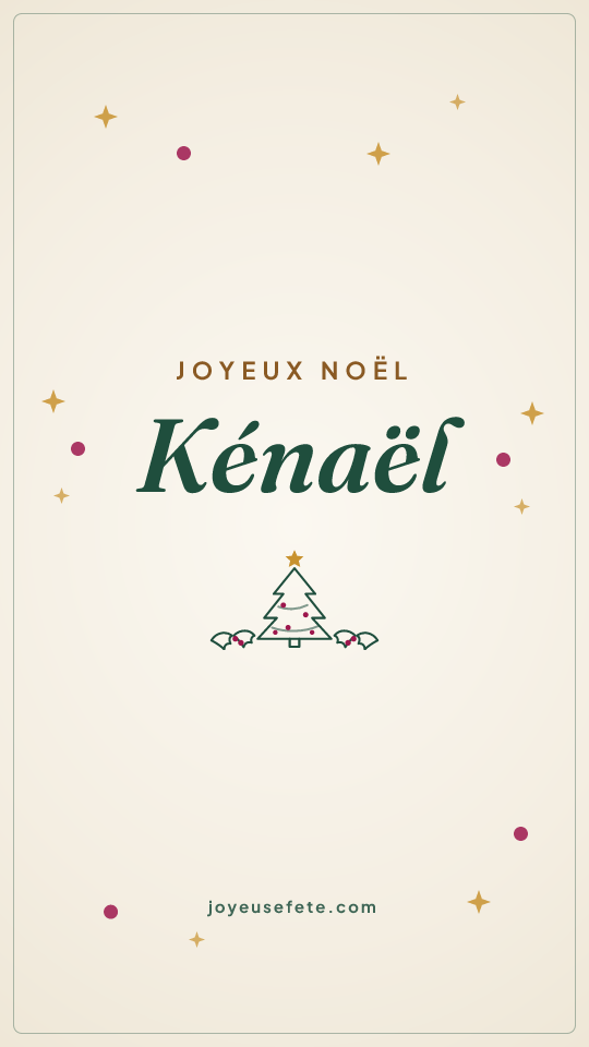 Image « Joyeux Noël Kénaël » au format story