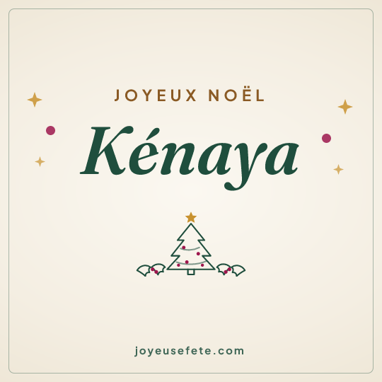 Image carrée « Joyeux Noël Kénaya » pour WhatsApp