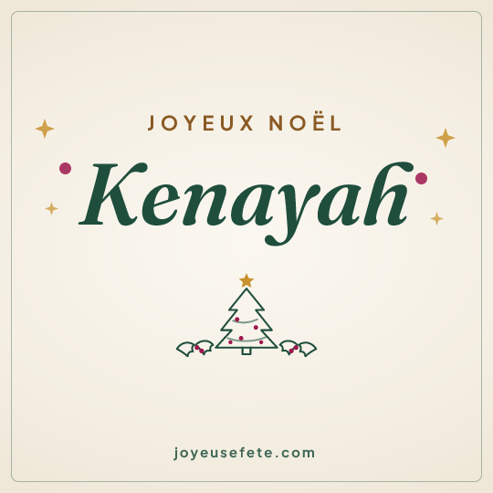 Image carrée « Joyeux Noël Kenayah » pour WhatsApp
