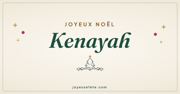 Image « Joyeux Noël Kenayah » au format large