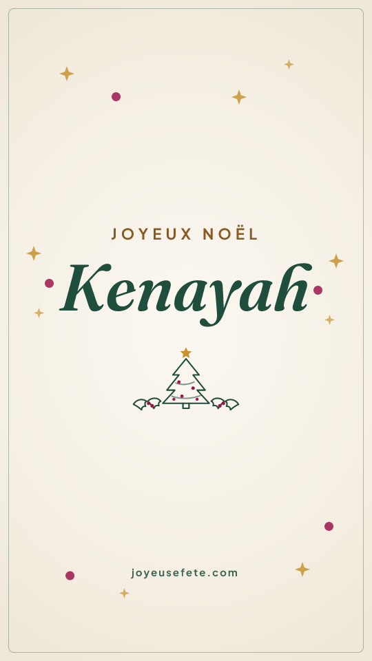 Image « Joyeux Noël Kenayah » au format story