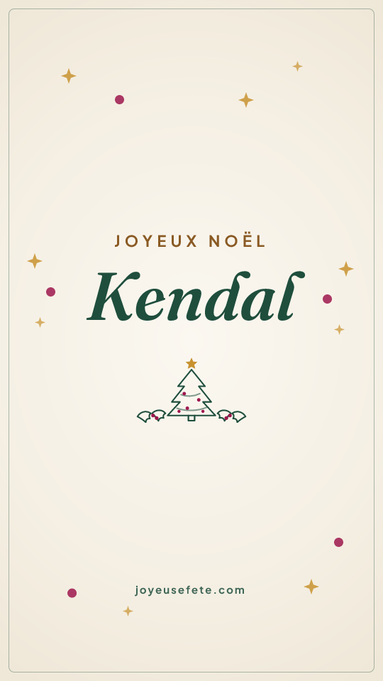 Image « Joyeux Noël Kendal » au format story