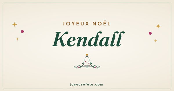 Image « Joyeux Noël Kendall » au format large