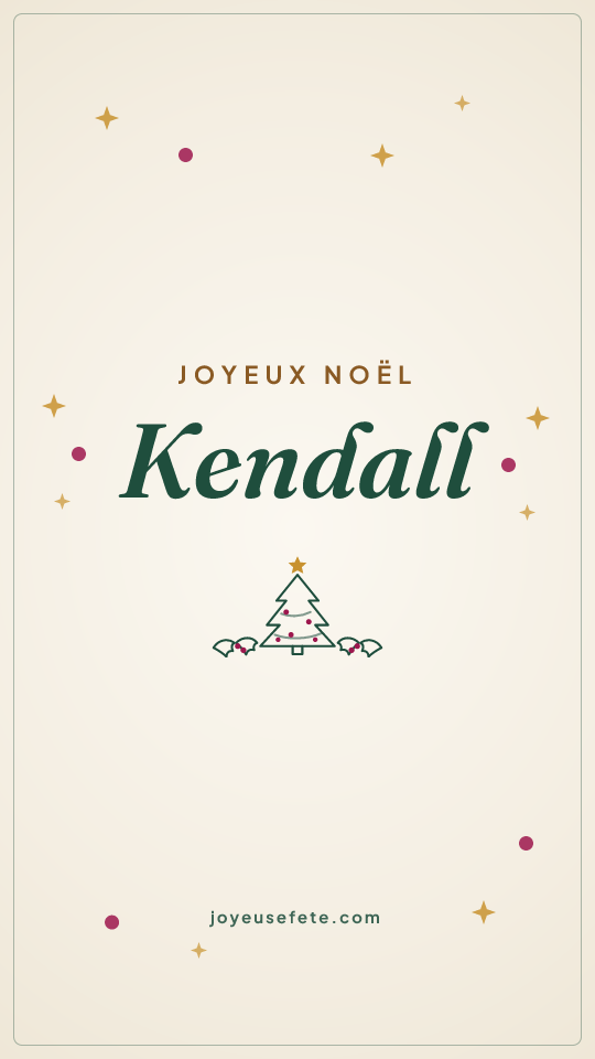 Image « Joyeux Noël Kendall » au format story