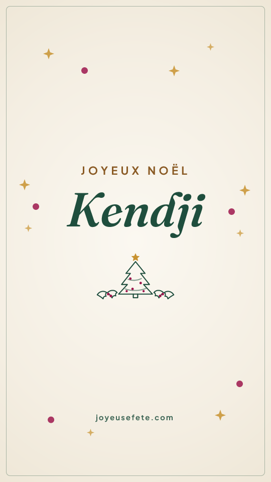 Image « Joyeux Noël Kendji » au format story