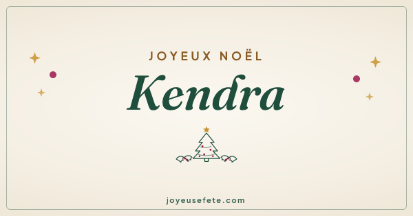 Image « Joyeux Noël Kendra » au format large