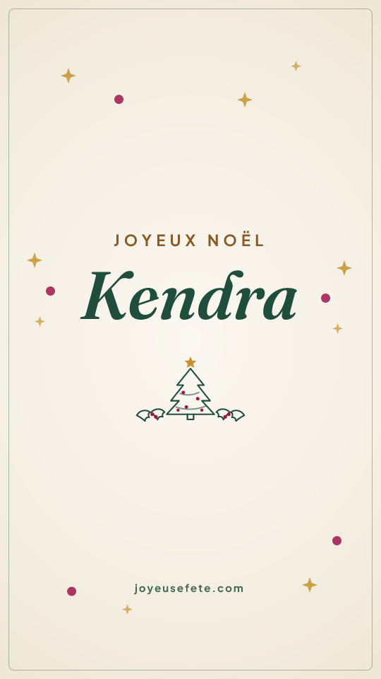 Image « Joyeux Noël Kendra » au format story