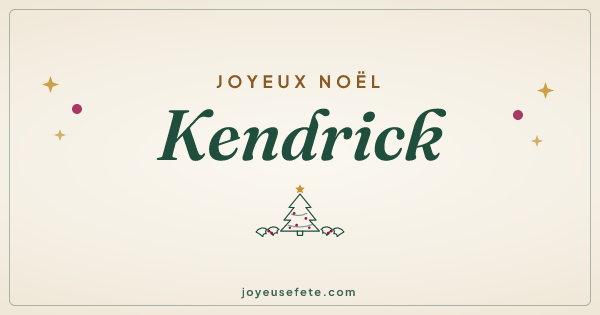 Image « Joyeux Noël Kendrick » au format large