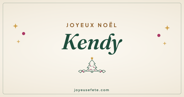 Image « Joyeux Noël Kendy » au format large
