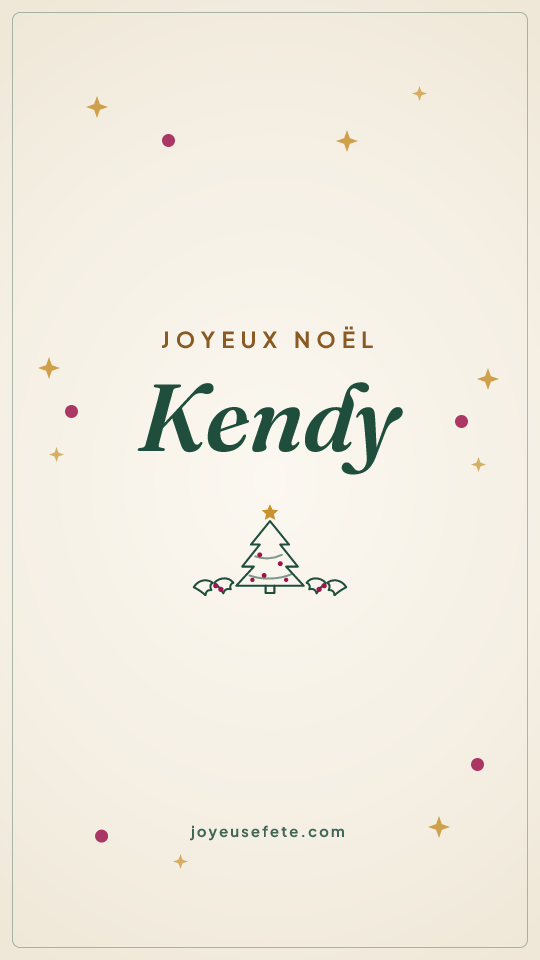 Image « Joyeux Noël Kendy » au format story