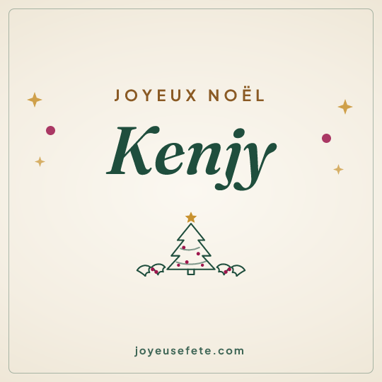 Image carrée « Joyeux Noël Kenjy » pour WhatsApp