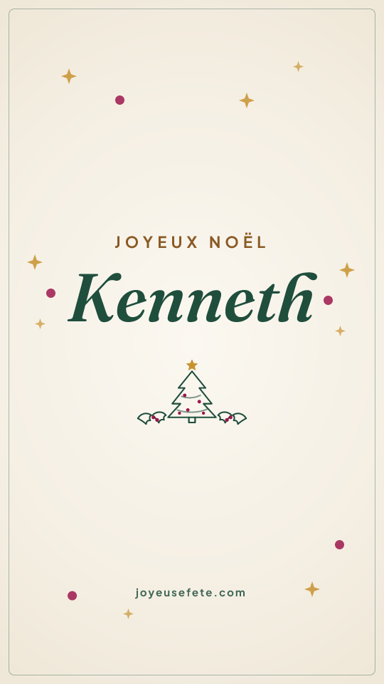 Image « Joyeux Noël Kenneth » au format story