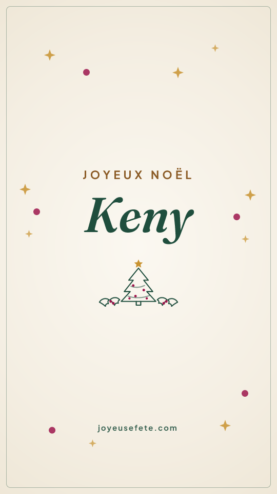 Image « Joyeux Noël Keny » au format story