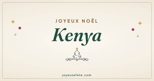 Image « Joyeux Noël Kenya » au format large