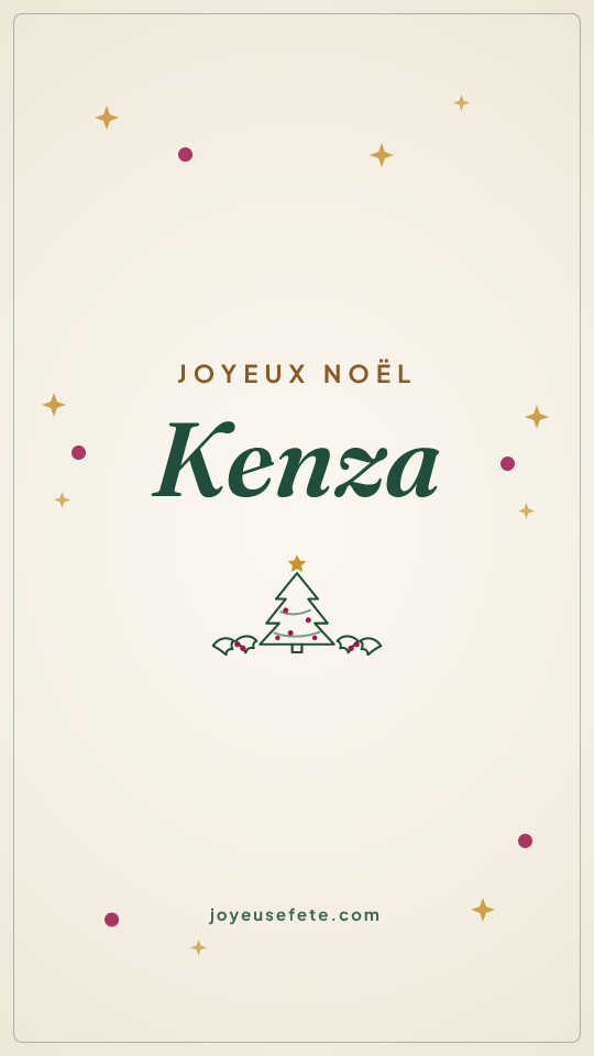 Image « Joyeux Noël Kenza » au format story