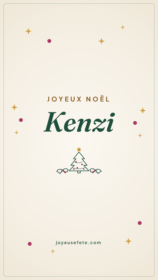 Image « Joyeux Noël Kenzi » au format story