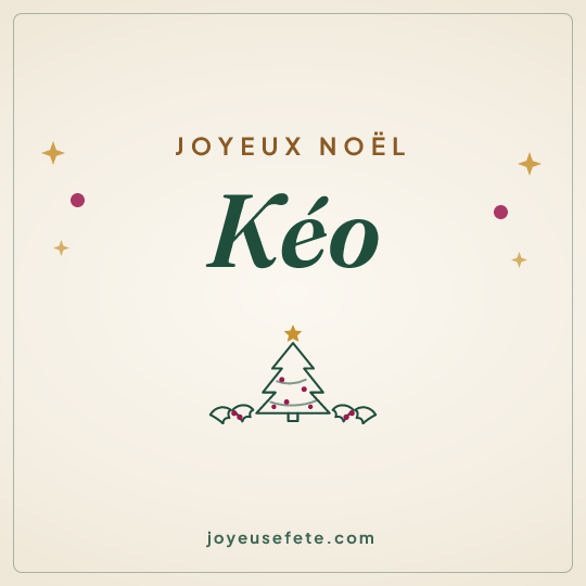 Image carrée « Joyeux Noël Kéo » pour WhatsApp