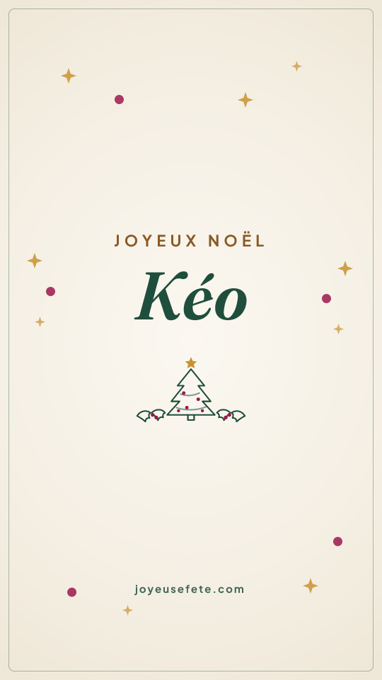 Image « Joyeux Noël Kéo » au format story