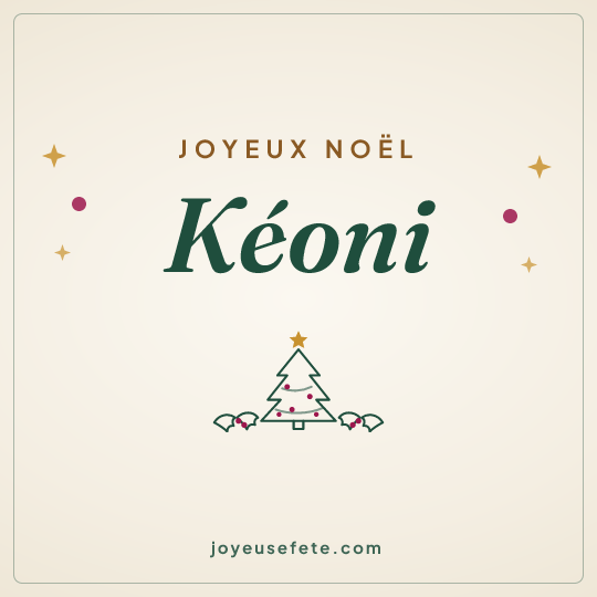 Image carrée « Joyeux Noël Kéoni » pour WhatsApp