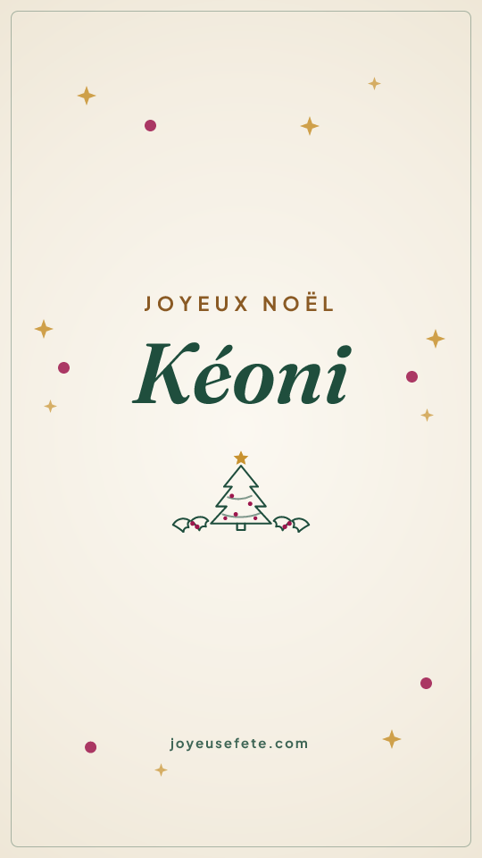 Image « Joyeux Noël Kéoni » au format story