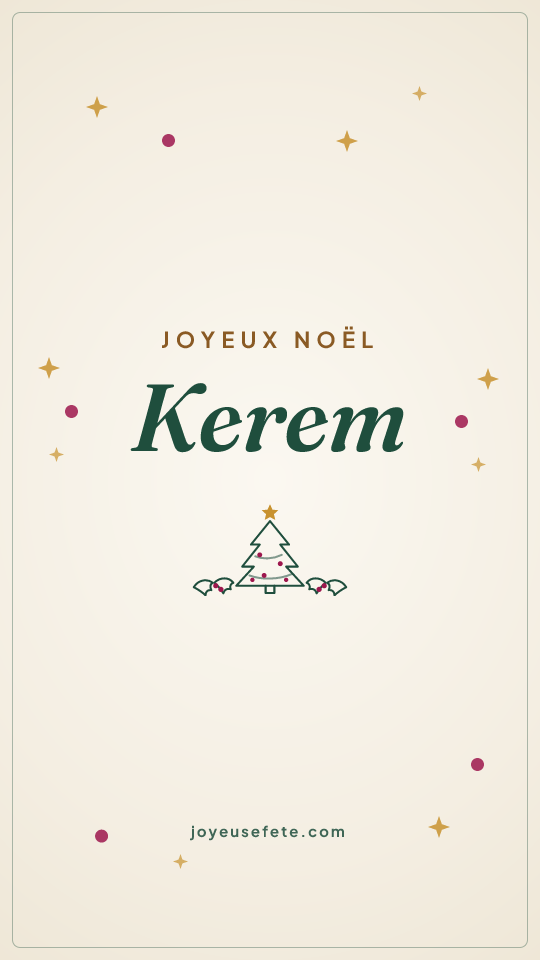 Image « Joyeux Noël Kerem » au format story