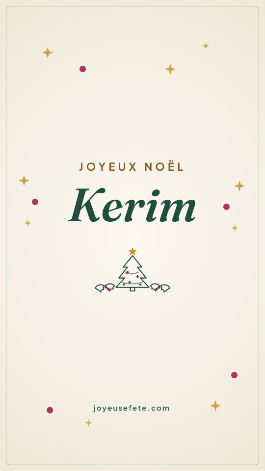 Image « Joyeux Noël Kerim » au format story