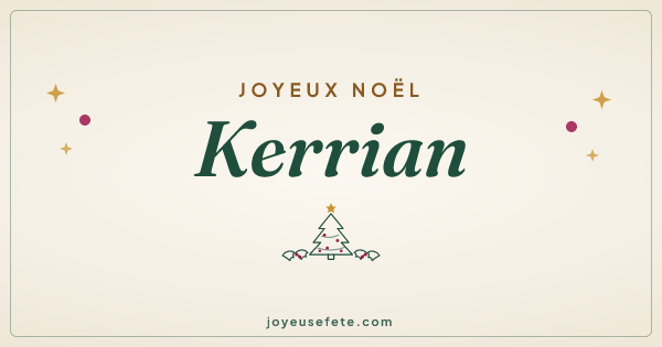 Image « Joyeux Noël Kerrian » au format large