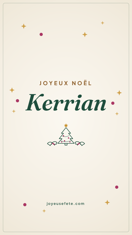 Image « Joyeux Noël Kerrian » au format story